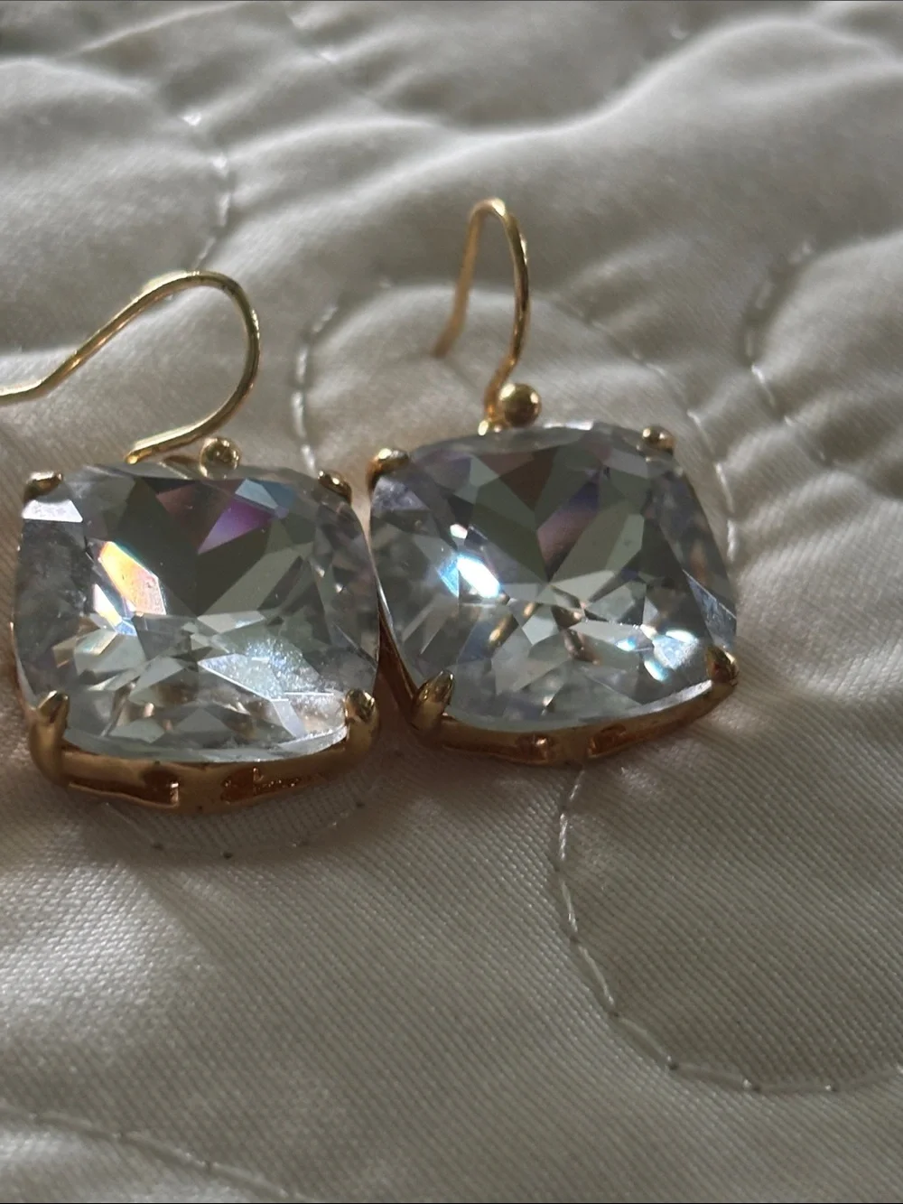 Tory Burch Gold Octagon Logo Drop Earring